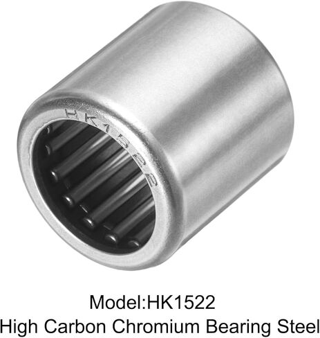 محامل إبرة uxcell HK1522 ذات نهاية مفتوحة، محمل إبرة فولاذي كروم 15x21x22 مم، P5 (ABEC 5) in Saudi Arabia