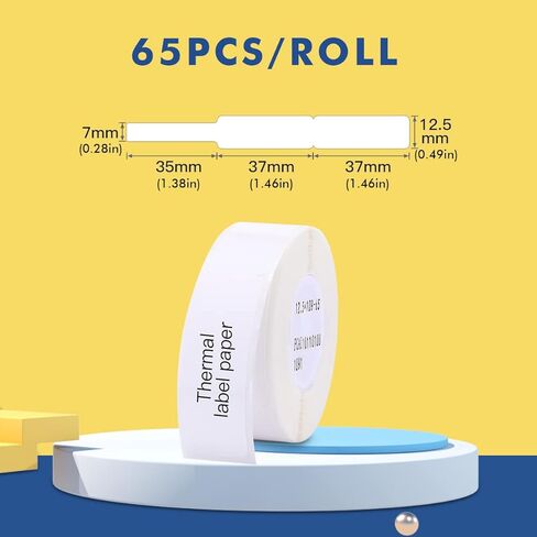 شريط ملصقات لصانع NIIMBOT D11/D110/D101، ورق ملصقات ذاتي اللصق للطابعة الحرارية، مقاوم للماء، سهل الاستبدال (شفاف) in Kuwait