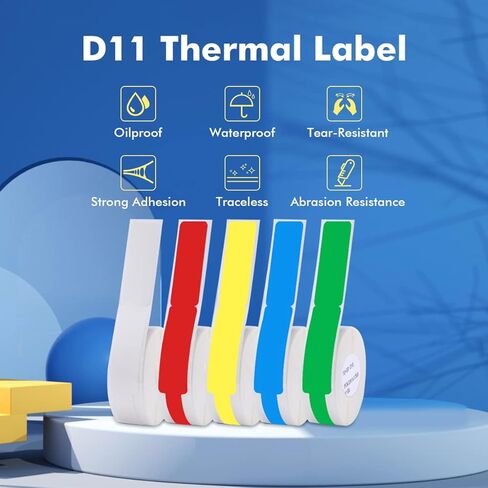 شريط ملصقات لصانع NIIMBOT D11/D110/D101، ورق ملصقات ذاتي اللصق للطابعة الحرارية، مقاوم للماء، سهل الاستبدال (شفاف) in Kuwait