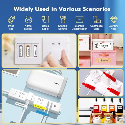 شريط ملصقات لصانع NIIMBOT D11/D110/D101، ورق ملصقات ذاتي اللصق للطابعة الحرارية، مقاوم للماء، سهل الاستبدال (شفاف) in Kuwait