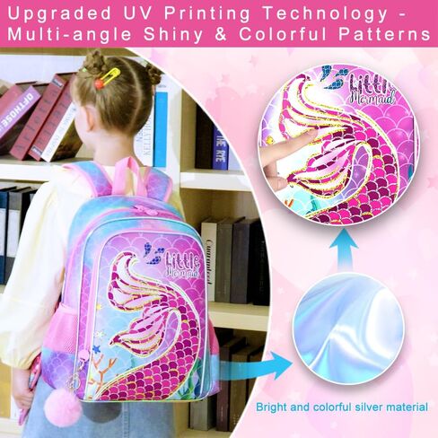 AGSDON 3PCS Backpacks for Girls, 16" Elementary Kids Cute Rabbit Backpack Preschool School Bookbags and Lunch Box in Saudi Arabia