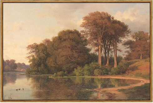 arpeotcy خمر مؤطرة قماش جدار الفن، غرفة المعيشة مشهد الخريف صور الخريف ديكور الجدار، فن المطبوعات الكبيرة، لوحات المناظر الطبيعية المطبخ مزرعة ديكور جدار البلد الرجعية، 24 × 36 بوصة in Kuwait