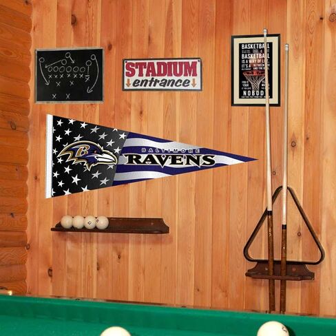 WinCraft Baltimore Ravens Nation USA Americana Stars and Stripes Pennant Banner Flag in Saudi Arabia