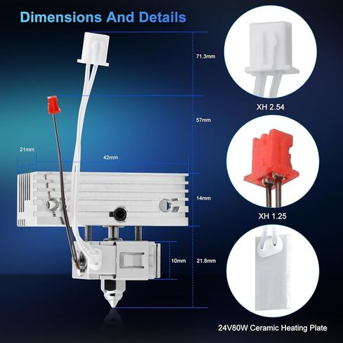 Sprite Extruder Upgrade Ender 3 s1 3D Printer Accessories Hotend Kit، Sprite Extruder Heat Block Hotend استبدال أجزاء، لـ Ender-3 S1 Pro/Ender-3 S1 Plus/CR-10 Smart Pro/Sermoon V1 in Kuwait