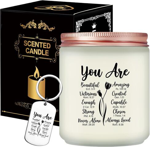 Christian Gifts for Women - You are Beautiful Candle - Mothers Day, Christmas Birthday Gifts for Mom, Friend, Sister, Grandma, Her, Female - Religious Gifts for Women, Inspirational Gifts in Saudi Arabia