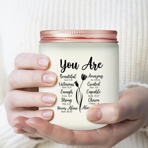 Christian Gifts for Women - You are Beautiful Candle - Mothers Day, Christmas Birthday Gifts for Mom, Friend, Sister, Grandma, Her, Female - Religious Gifts for Women, Inspirational Gifts in Saudi Arabia