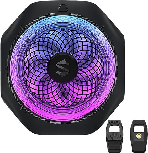 Phone Cooler, Black Shark FunCooler 4 Pro Phone Cooling Fan RGB Ligh, App, Smart Cooling Modes for Gaming & Video Streaming & Car Driving 27W Cellphone Radiator for 2.59-3.46IN iPhone&Android Phones in Saudi Arabia