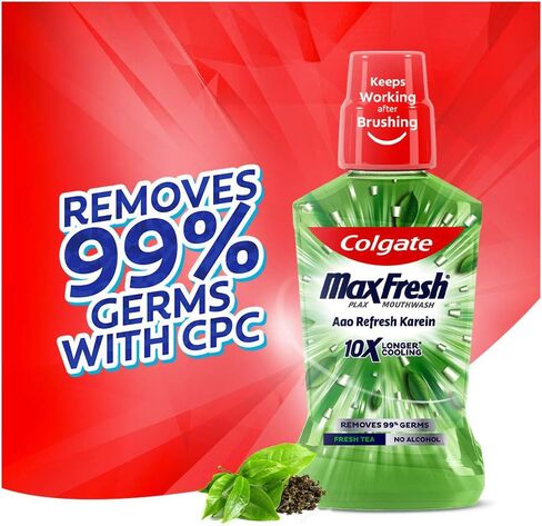 غسول الفم كولجيت بلاكس بالشاي المنعش - 250 مل in Kuwait