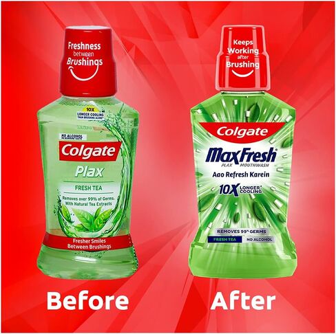 غسول الفم كولجيت بلاكس بالشاي المنعش - 250 مل in Kuwait