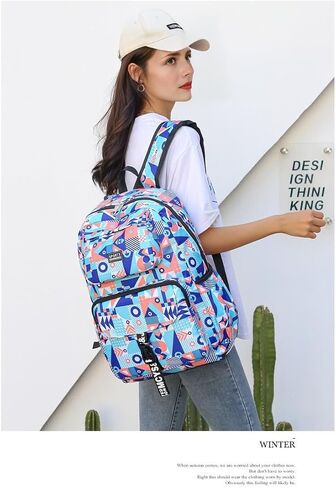 ORILOOSEN Leisure Backpack for Girls,School Bookbags for Primary and Middle School,Water Resistan Backpack (Blue), Medium in Kuwait