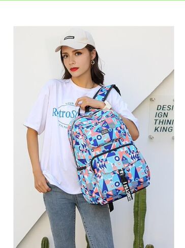ORILOOSEN Leisure Backpack for Girls,School Bookbags for Primary and Middle School,Water Resistan Backpack (Blue), Medium in Kuwait