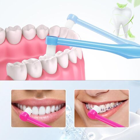 8 قطع من فرش أسنان Geiserailie الناعمة للغاية، فرشاة معنقدة للأسنان، فرشاة يدوية واحدة مدمجة بين الأسنان لتنظيف التفاصيل والعناية بها in Saudi Arabia