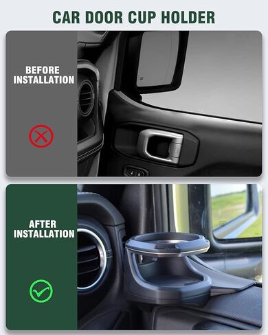 حاملات أكواب الباب لملحقات Jeep Wrangler JL/Gladiator JT 2018-2024 للسائق/الجانب الأيسر على النافذة in Kuwait