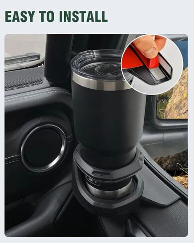 حاملات أكواب الباب لملحقات Jeep Wrangler JL/Gladiator JT 2018-2024 للسائق/الجانب الأيسر على النافذة in Kuwait