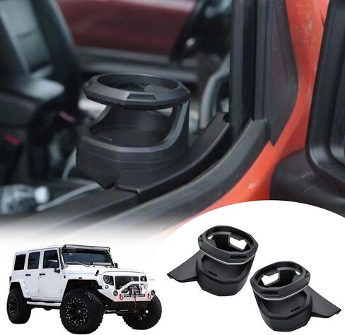 حاملات أكواب الباب لملحقات Jeep Wrangler JL/Gladiator JT 2018-2024 للسائق/الجانب الأيسر على النافذة in Kuwait