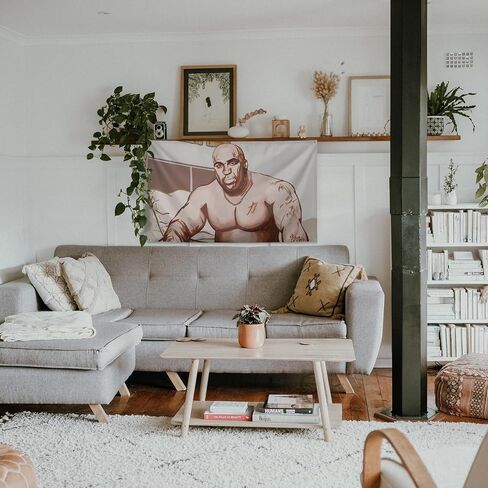 Barry Cartoon Wood Graffiti Funny and Meme Tapestries Aesthetic Decoration Banner Flag 3×5FT Gym Bedroom Door College Dormitory Party Wall Hanging Banner Decoration in Saudi Arabia