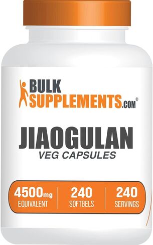 BulkSupplements.com كبسولات Jiaogulan - كبسولات مستخلص الجينوستيما، مستخلص الجينوستيما بنتافيلوم، ما يعادل Jiaogulan 9000 مجم - كبسولة واحدة، كمية تكفي 240 يومًا، 240 كبسولة نباتية (قد تختلف التعبئة) in Saudi Arabia