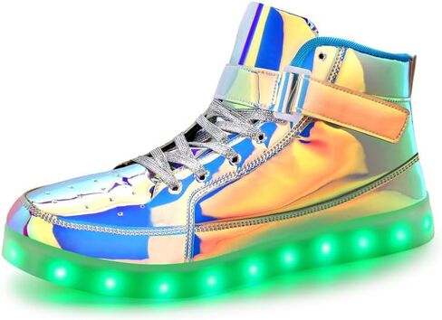 بادجين حذاء رياضي وامض LED قابل لاعادة الشحن بمنفذ USB للنساء / الرجال in Saudi Arabia