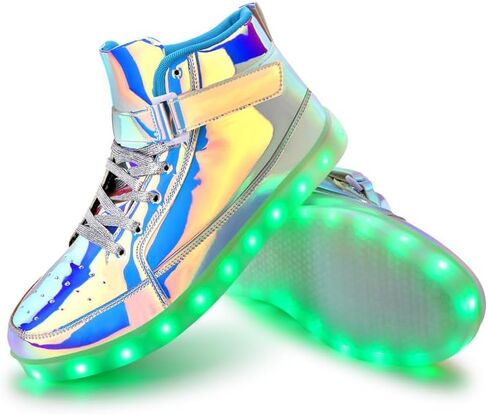 بادجين حذاء رياضي وامض LED قابل لاعادة الشحن بمنفذ USB للنساء / الرجال in Saudi Arabia