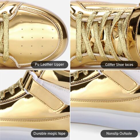 بادجين حذاء رياضي وامض LED قابل لاعادة الشحن بمنفذ USB للنساء / الرجال in Kuwait