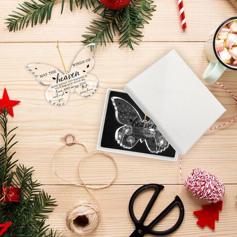 هدايا زينة عيد الميلاد للحفيدة - هدايا الحفيدة من الجدة - هدايا تذكارية لحفلات أعياد الميلاد والتخرج للحفيدة - زينة شجرة عيد الميلاد على شكل فراشة in Kuwait