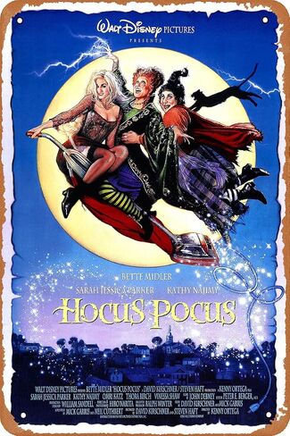 QIUJUPP Hocus Pocus Movie Poster Retro Metal Sign Vintage Tin Sign for Cafe Bar Home Wall Decor 12 X 8 inch in Saudi Arabia