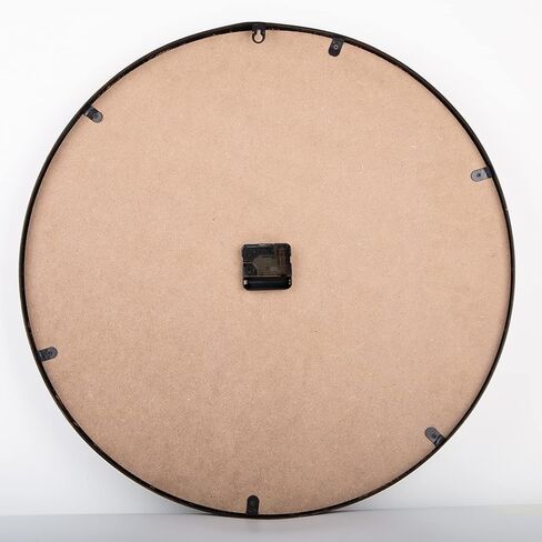 Large Vintage Silent Wall Clock, Rustic Burlap Metal, Battery Operated, 24 inch in Saudi Arabia
