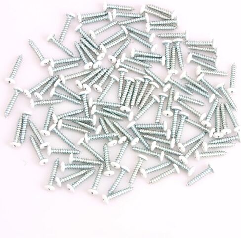 120 قطعة # 6 × 3/4 بوصة برغي خشب فيليبس برأس مقبب، براغي صفائح معدنية، مطلية بالزنك، رؤوس بيضاء in Kuwait