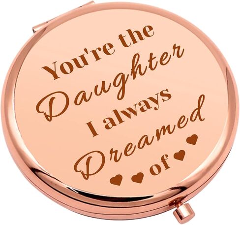 Daughter Gift from Mom Compact Makeup Mirror for Bonus Daughter Birthday Gifts for Daughter Inspirational Gifts for Daughter Graduation Gifts for Her Folding Makeup Mirror Christmas Wedding Gifts in Saudi Arabia