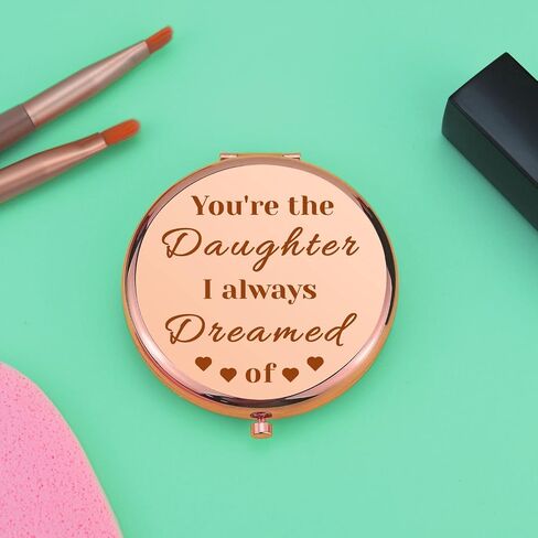 Daughter Gift from Mom Compact Makeup Mirror for Bonus Daughter Birthday Gifts for Daughter Inspirational Gifts for Daughter Graduation Gifts for Her Folding Makeup Mirror Christmas Wedding Gifts in Saudi Arabia