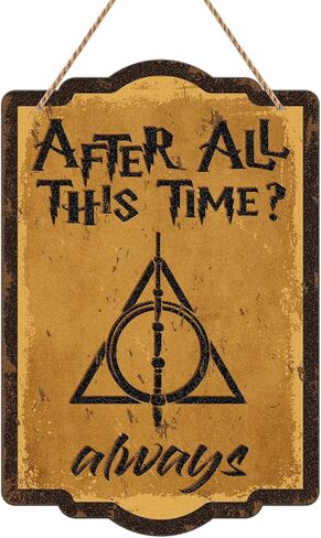 D4DREAM Vintage بعد كل هذا الوقت دائمًا ديكور الحائط السحري السحري موضوع لوحة معلقة للباب، ديكور غرفة معلقة مضحك، ديكور معلق للباب، لافتة باب للمنزل، باب المزرعة، لوازم الحفلات in Kuwait