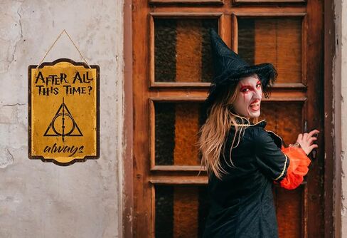 D4DREAM Vintage بعد كل هذا الوقت دائمًا ديكور الحائط السحري السحري موضوع لوحة معلقة للباب، ديكور غرفة معلقة مضحك، ديكور معلق للباب، لافتة باب للمنزل، باب المزرعة، لوازم الحفلات in Kuwait