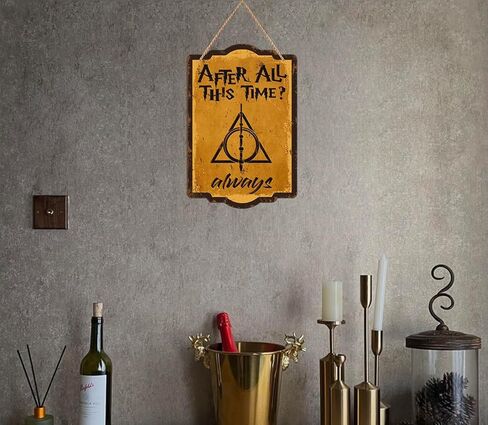 D4DREAM Vintage بعد كل هذا الوقت دائمًا ديكور الحائط السحري السحري موضوع لوحة معلقة للباب، ديكور غرفة معلقة مضحك، ديكور معلق للباب، لافتة باب للمنزل، باب المزرعة، لوازم الحفلات in Kuwait