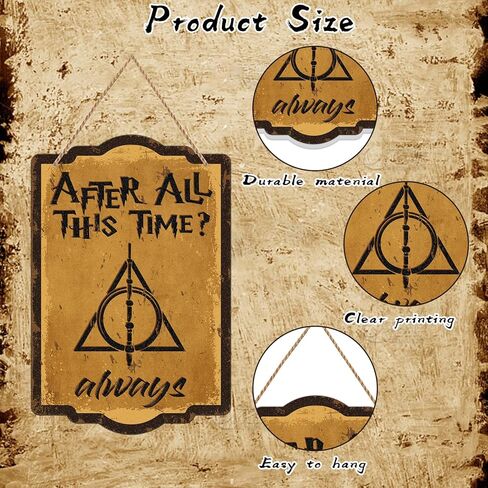 D4DREAM Vintage بعد كل هذا الوقت دائمًا ديكور الحائط السحري السحري موضوع لوحة معلقة للباب، ديكور غرفة معلقة مضحك، ديكور معلق للباب، لافتة باب للمنزل، باب المزرعة، لوازم الحفلات in Kuwait