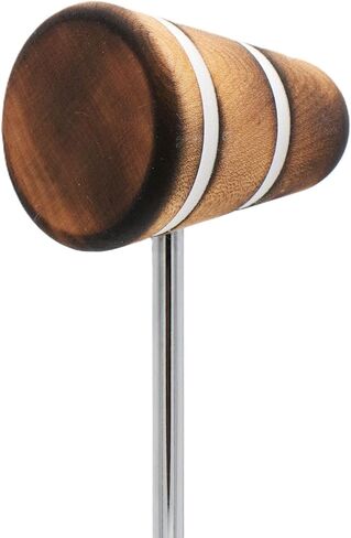 Wood Bass Drum Beater - Natural with Black Stripes in Saudi Arabia