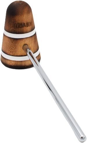 Wood Bass Drum Beater - Natural with Black Stripes in Saudi Arabia