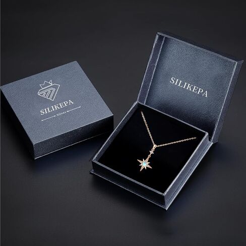 Star Necklace for Women Girls 925 Sterling Silver Star Moonstone Pendant Necklace Infinity/Round Spin Star Necklace Star Jewelry Gifts for Women Girls in Saudi Arabia