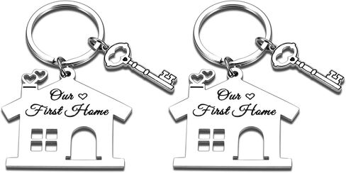 Housewarming Gifts for New House, New Home Gifts for Couple, First Home Keychain for Husband Wife, New Home New Adventures Gift for Women Men Friends,Birhday Christmas Gifts in Saudi Arabia