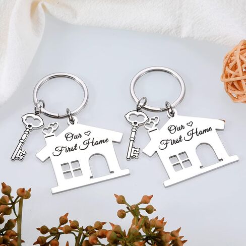 Housewarming Gifts for New House, New Home Gifts for Couple, First Home Keychain for Husband Wife, New Home New Adventures Gift for Women Men Friends,Birhday Christmas Gifts in Saudi Arabia