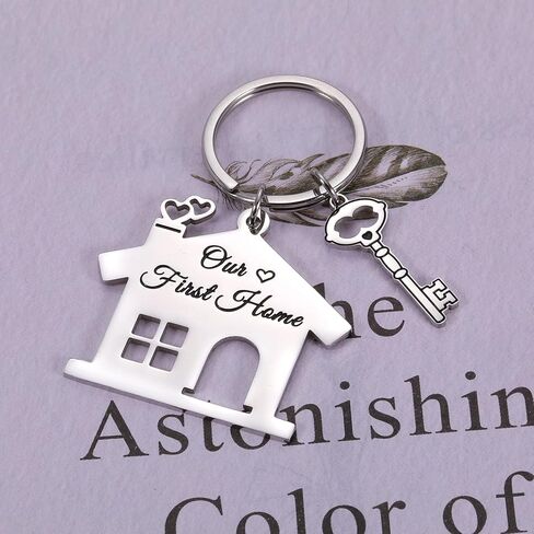 Housewarming Gifts for New House, New Home Gifts for Couple, First Home Keychain for Husband Wife, New Home New Adventures Gift for Women Men Friends,Birhday Christmas Gifts in Saudi Arabia