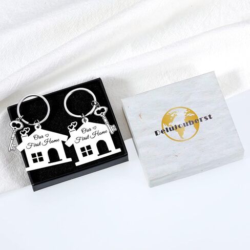 Housewarming Gifts for New House, New Home Gifts for Couple, First Home Keychain for Husband Wife, New Home New Adventures Gift for Women Men Friends,Birhday Christmas Gifts in Saudi Arabia