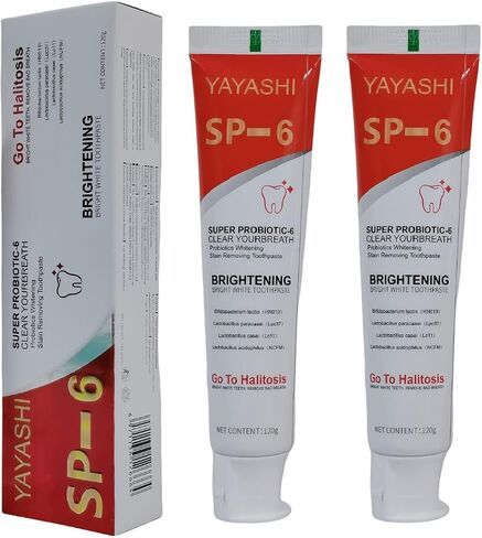 Sp-6 Ultra Whitening Toothpaste,Probiotics Bright White Toothpaste,Promotes Healthy Teeth,Breath Toothpaste Brightening & Stain Removing(2 PCS) in Saudi Arabia