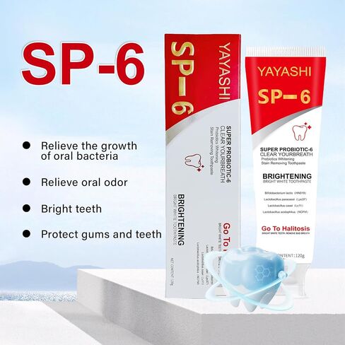 Sp-6 Ultra Whitening Toothpaste,Probiotics Bright White Toothpaste,Promotes Healthy Teeth,Breath Toothpaste Brightening & Stain Removing(2 PCS) in Saudi Arabia