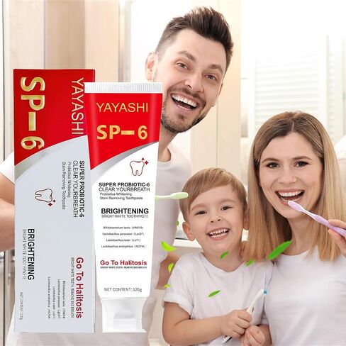 Sp-6 Ultra Whitening Toothpaste,Probiotics Bright White Toothpaste,Promotes Healthy Teeth,Breath Toothpaste Brightening & Stain Removing(2 PCS) in Saudi Arabia