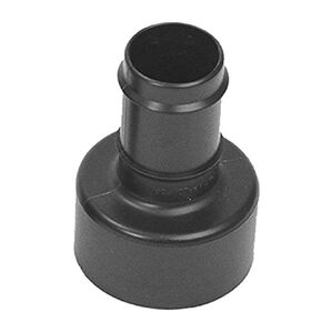 Flexaust 125225EM Tuec Plastic Hose Adapter, 1-1/4" Hose End, Black
