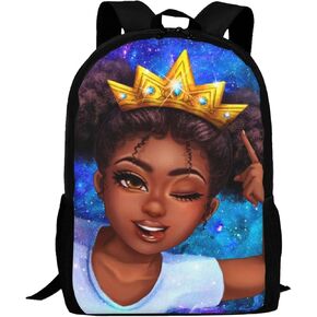 IAGM African Women Backpack Black Girl Magic School Bookbag Daypack For Teens Girls Durable