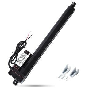 16" 440lbs 12V Electric Linear Actuator Motor 16 inch 2000N Fast Speed 0.3"/sec Heavy Duty Waterproof IP65 with Mounting Brackets