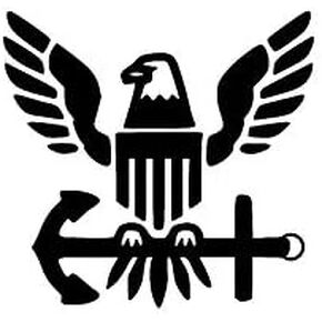 Navy Symbol Eagle Logo Anchor NOK Decal Vinyl Sticker |Cars Trucks Vans Walls Laptop|Black|4.5 x 4.4 in|NOK1315
