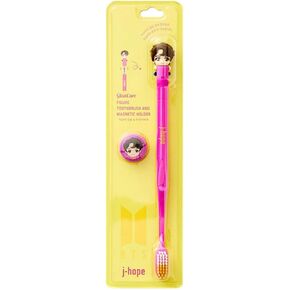 [BTS Official Merchandise] Fans Gift - K-Pop Idols Goods - BTS Character Figure Toothbrush with Convenient Magnetic Holder (Jung Kook)