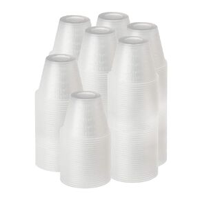 [500 Count - 1 oz.] Perfect Stix Disposable Graduated Plastic Medicine Cups - 1 Ounce Cups with Measurements, Dosage Measure-for Mixed Pills, Medication Measuring, Resin Mixing, Mouthwash